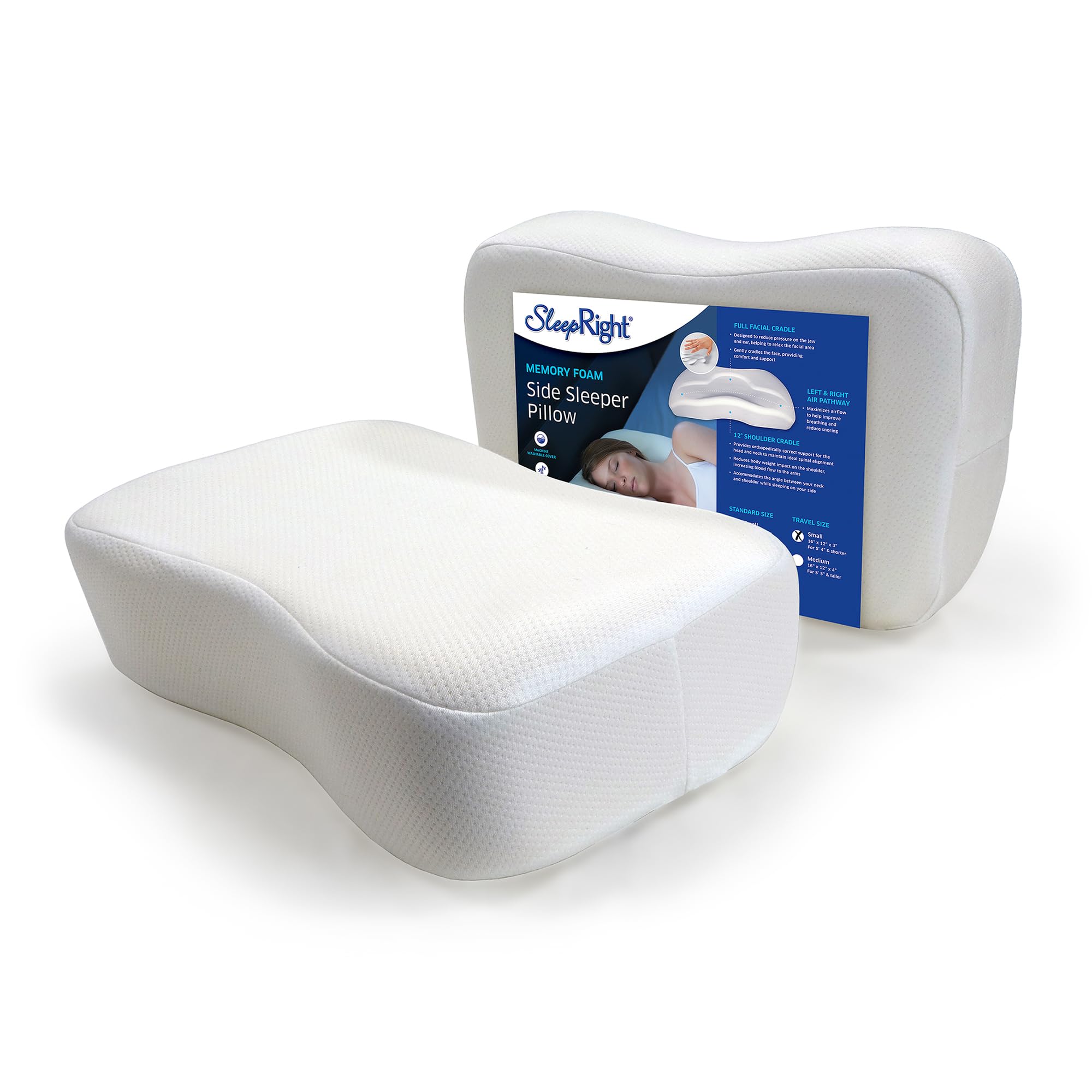 Amazon.com: SleepRight Splintek Side Sleeping Pillow - Memory Foam